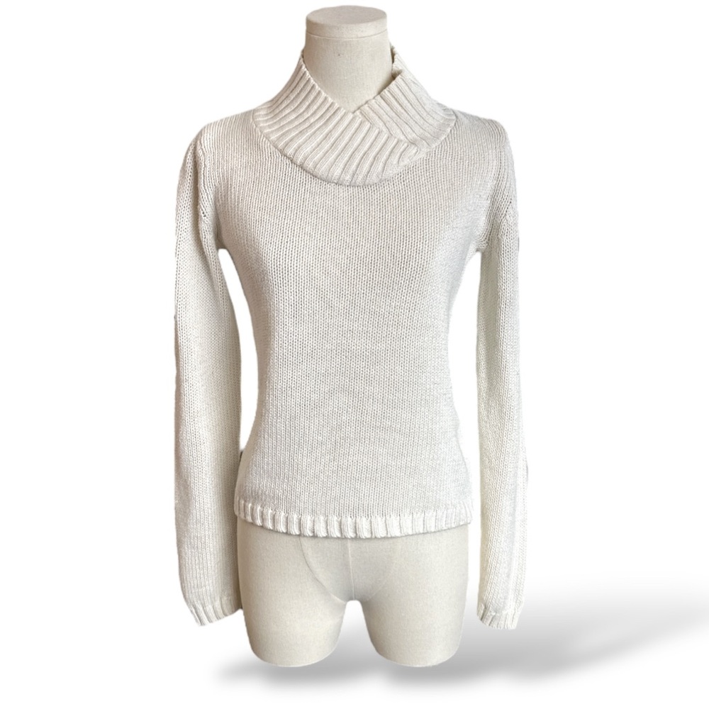 Pierre Cardin Cream Cowl Neck Sweater Womens size S (E61)